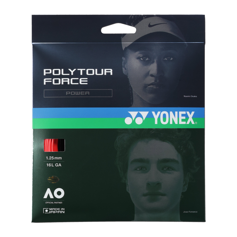 Yonex PolyTour Force 125 Bright Red Set